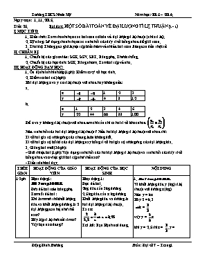Giáo án Đại số 7 - Tiết 25 và 26